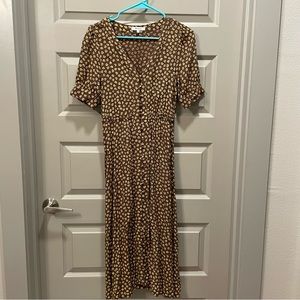 Madewell - Brown Floral Midi Dress